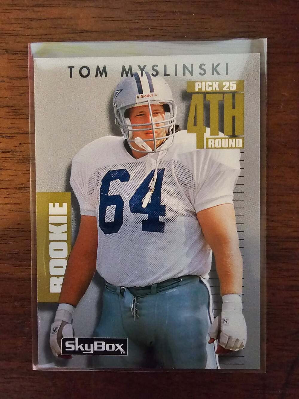 Tom Myslinski 1992 Skybox Primetime #167 - Rookie - Cowboys - NFL - Fresh Pull